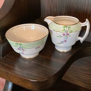 Phoenix Bon China, T F S  limited creamer and open sugar